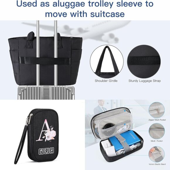 Ultra-Lightweight Personalized Tote for Women - Perfect Travel Companion - Picture 4 of 7